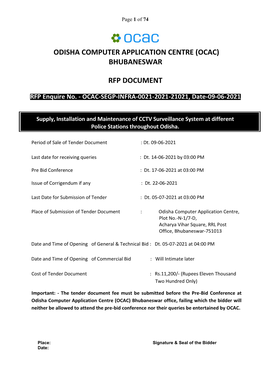 Bhubaneswar Rfp Document