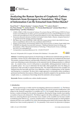 Analyzing the Raman Spectra of Graphenic Carbon Materials from Kerogens to Nanotubes: What Type of Information Can Be Extracted from Defect Bands?