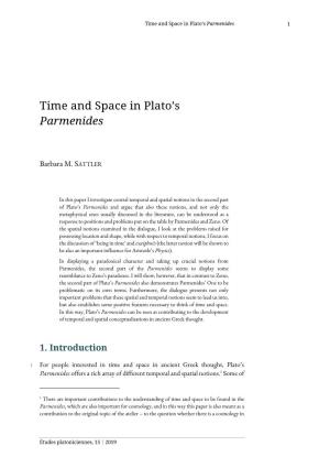 Time and Space in Plato's Parmenides