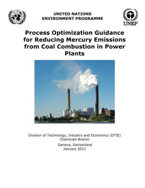 Process Optimization Guidance for Reducing Mercury Emissions from Coal Combustion in Power Plants