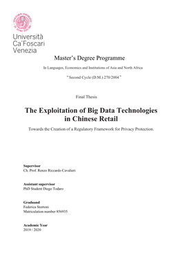 The Exploitation of Big Data Technologies in Chinese Retail