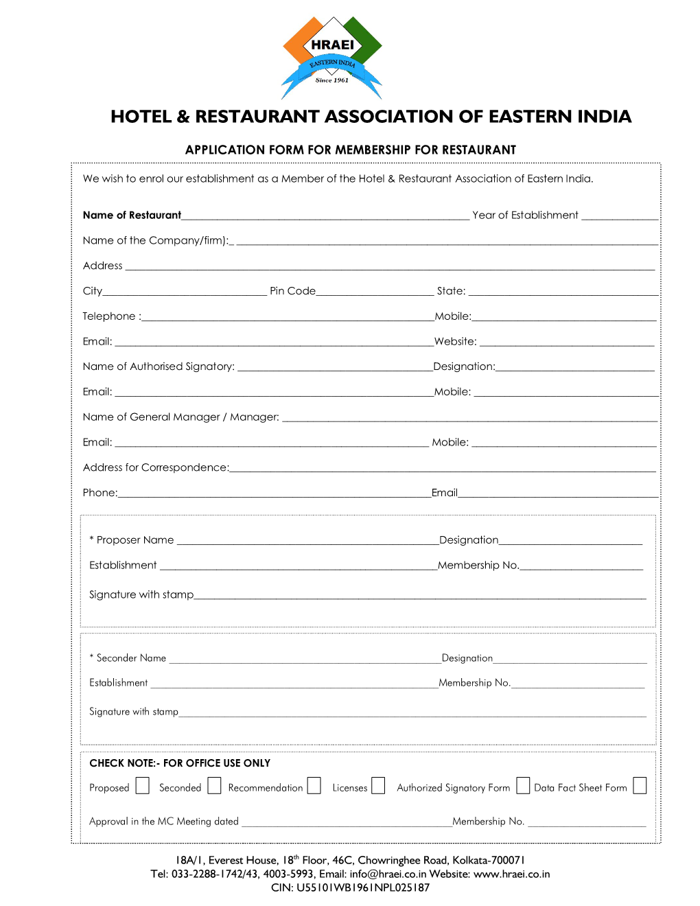 Restaurants for Membership of Hraei