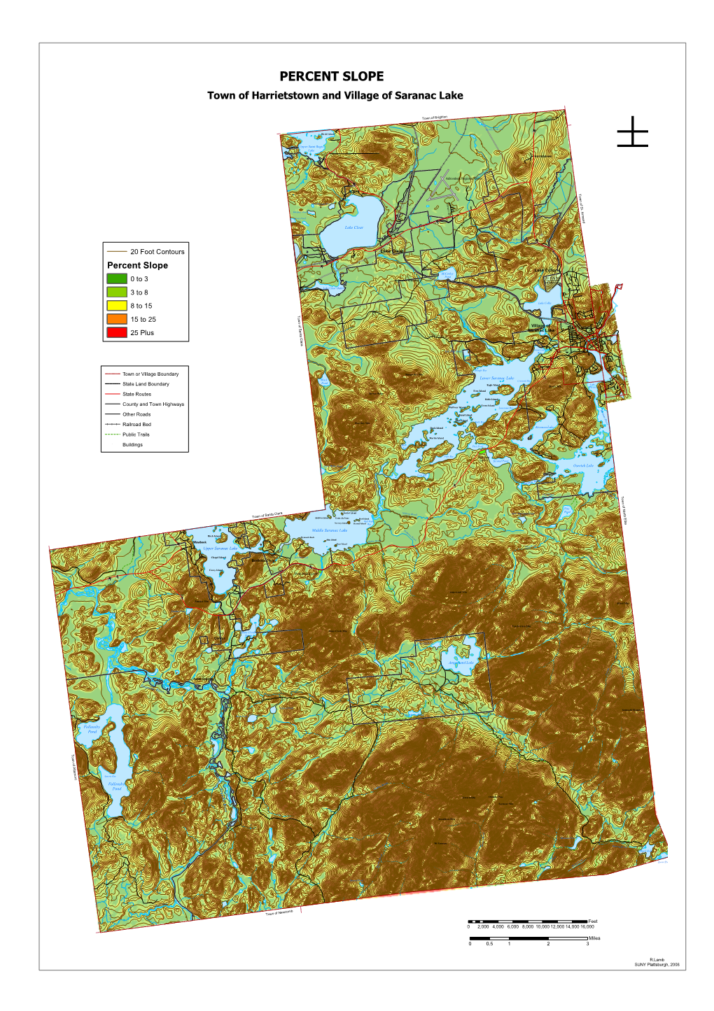 PERCENT SLOPE Town of Harrietstown and Village of Saranac Lake