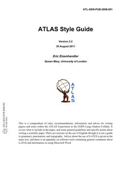 ATLAS Style Guide Version History