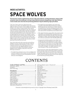 Index Astartes: Space Wolves