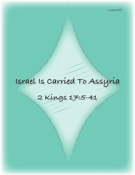 Israel Is Carried to Assyria