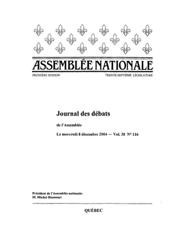 Assemblée Nationale Du Québec