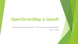 Openstreetmap Á Íslandi