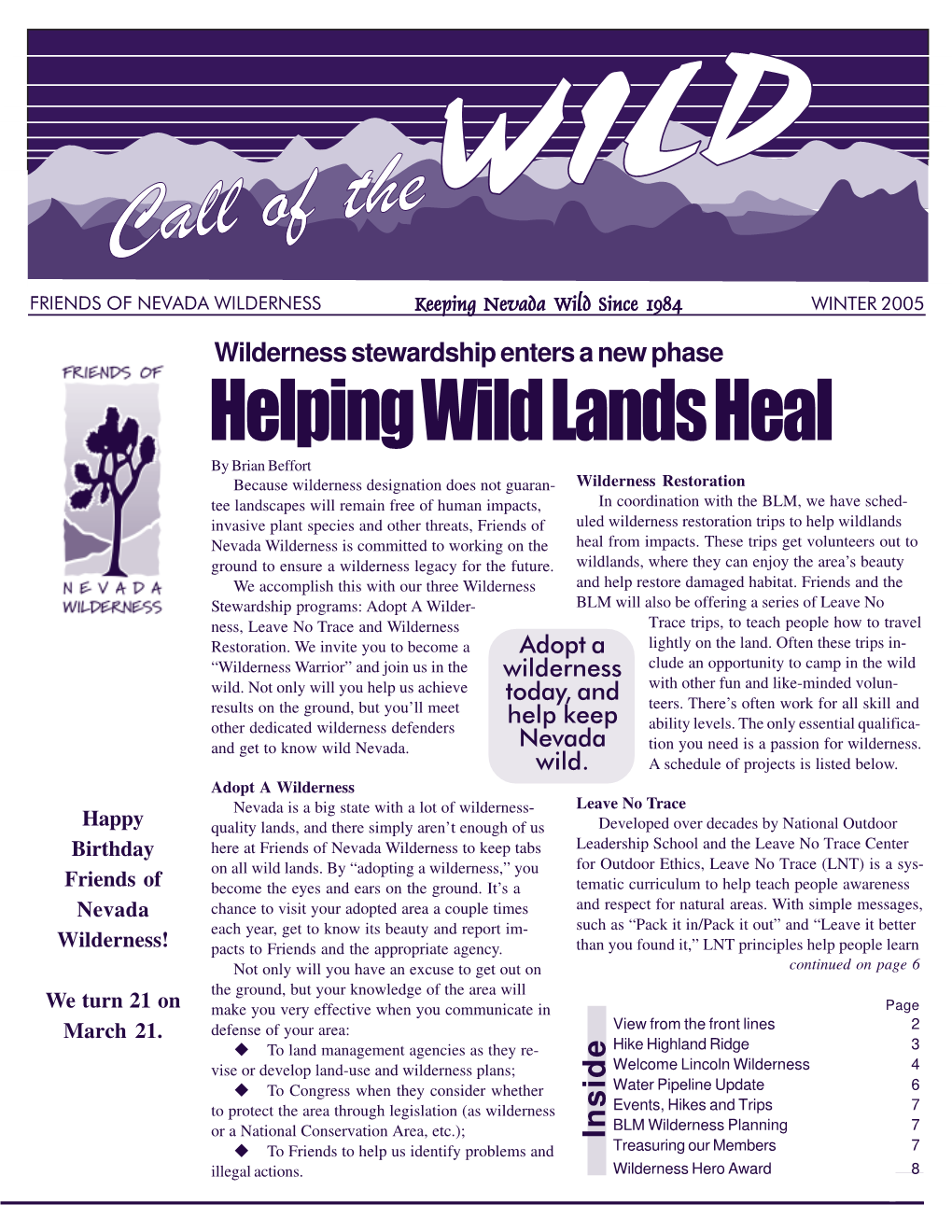 Helping Wild Lands Heal