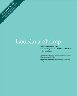 Louisiana Shrimp Regulations 150 Appendix XVII