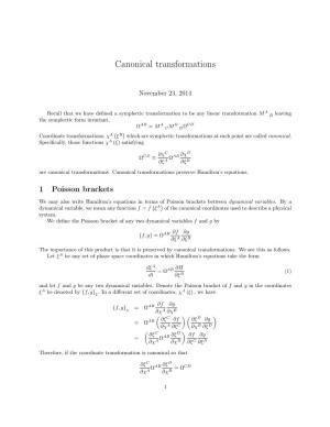 Canonical Transformations