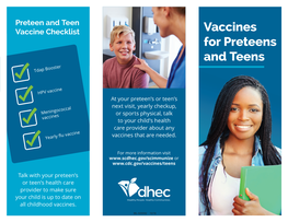 Vaccines for Preteens and Teens