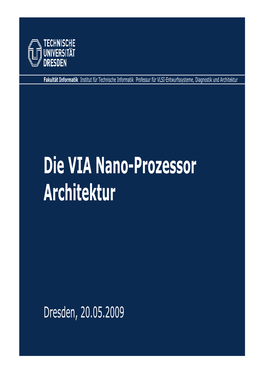 Die VIA Nano-Prozessor Architektur