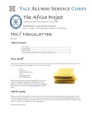 The Africa Project a PROGRAM of the ASSOCIATION of YALE ALUMNI