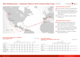 West Mediterranean – Caribbean / Mexico / North America West Coast | MCPS