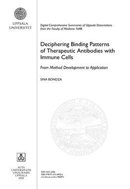 Deciphering Binding Patterns of Therapeutic Antibodies with Immune Cells