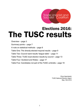 The TUSC Results