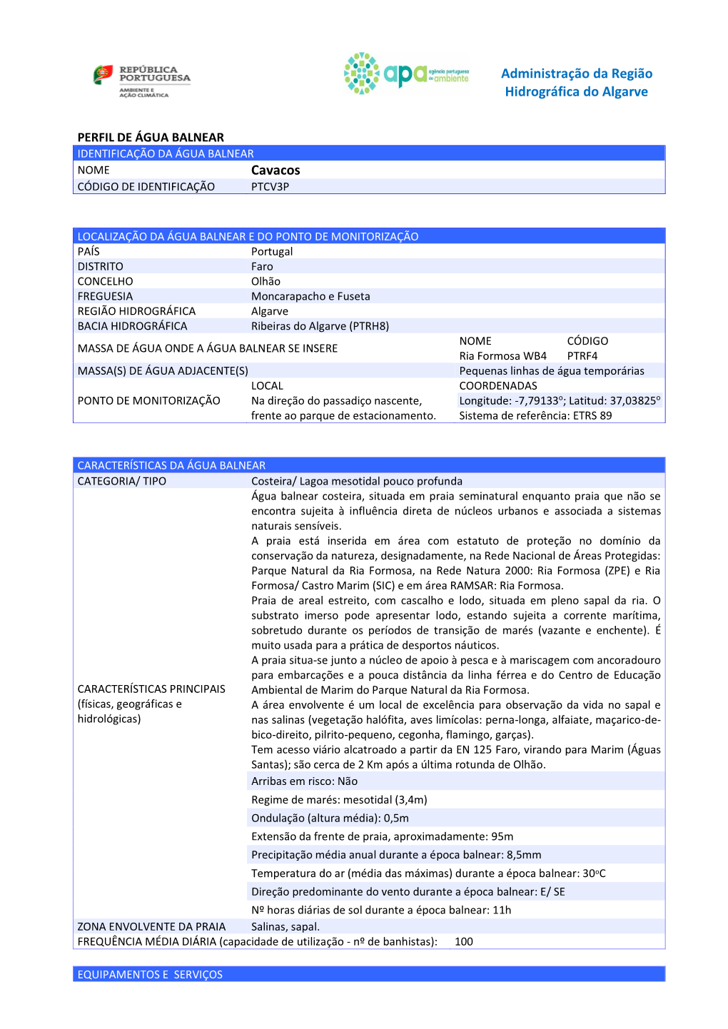 Administração Da Região Hidrográfica Do Algarve Cavacos