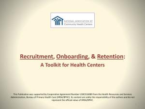 NACHC – Recruitment, Onboarding, & Retention Toolkit