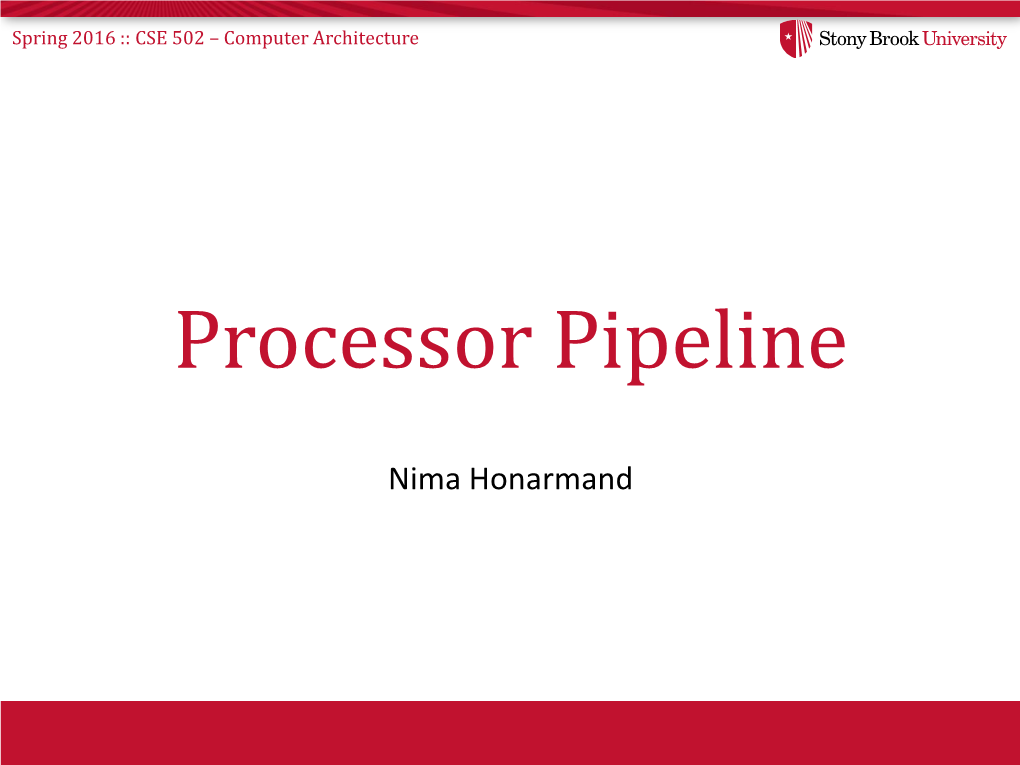 Processor Pipeline