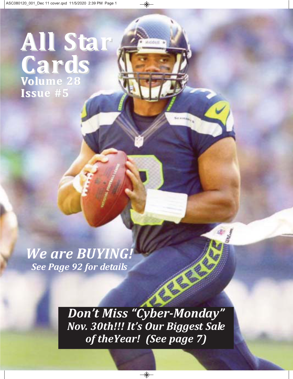 Dec 11 Cover.Qxd 11/5/2020 2:39 PM Page 1 Allall Starstar Cardscards Volumevolume 2828 Issueissue #5#5