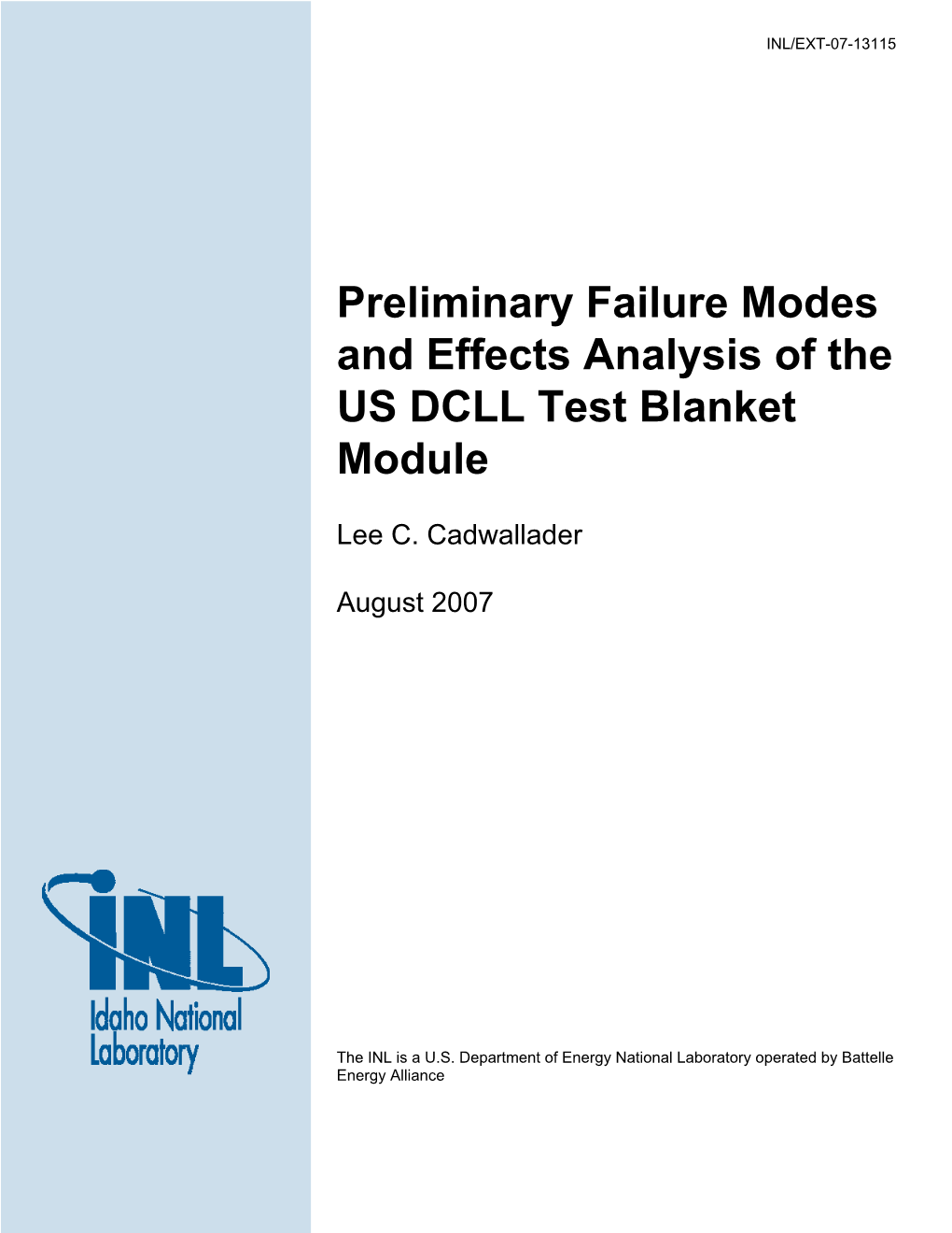 Preliminary Failure Modes and Effects Analysis of the US DCLL Test Blanket Module