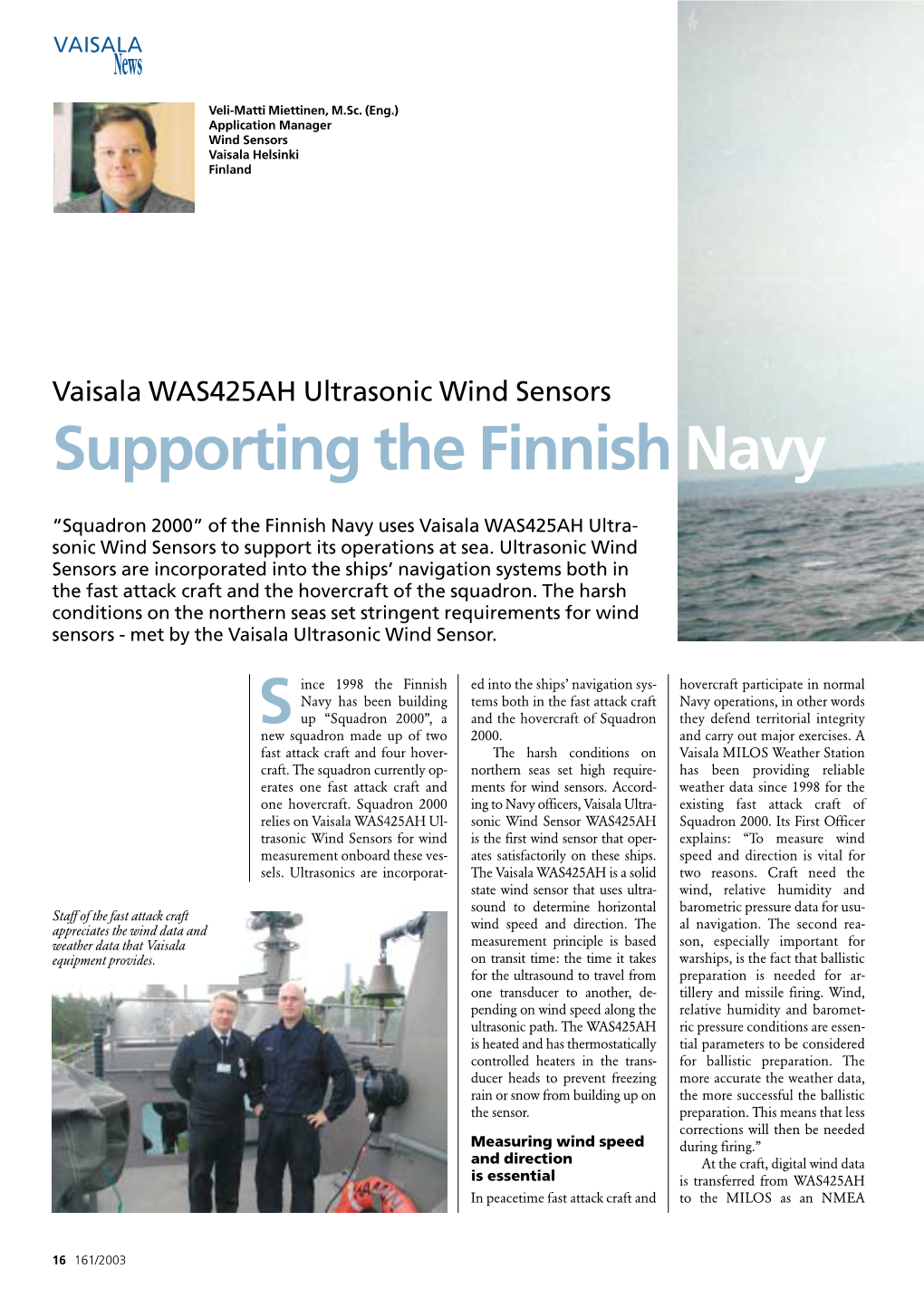 Supporting the Finnish Navy
