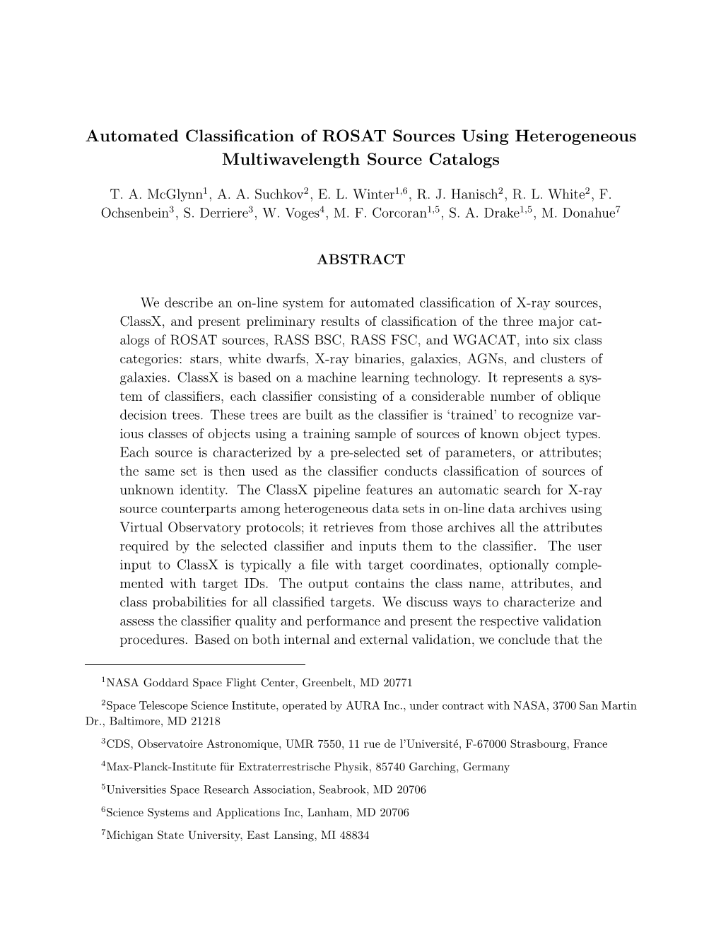 Automated Classification of ROSAT Sources Using Heterogeneous