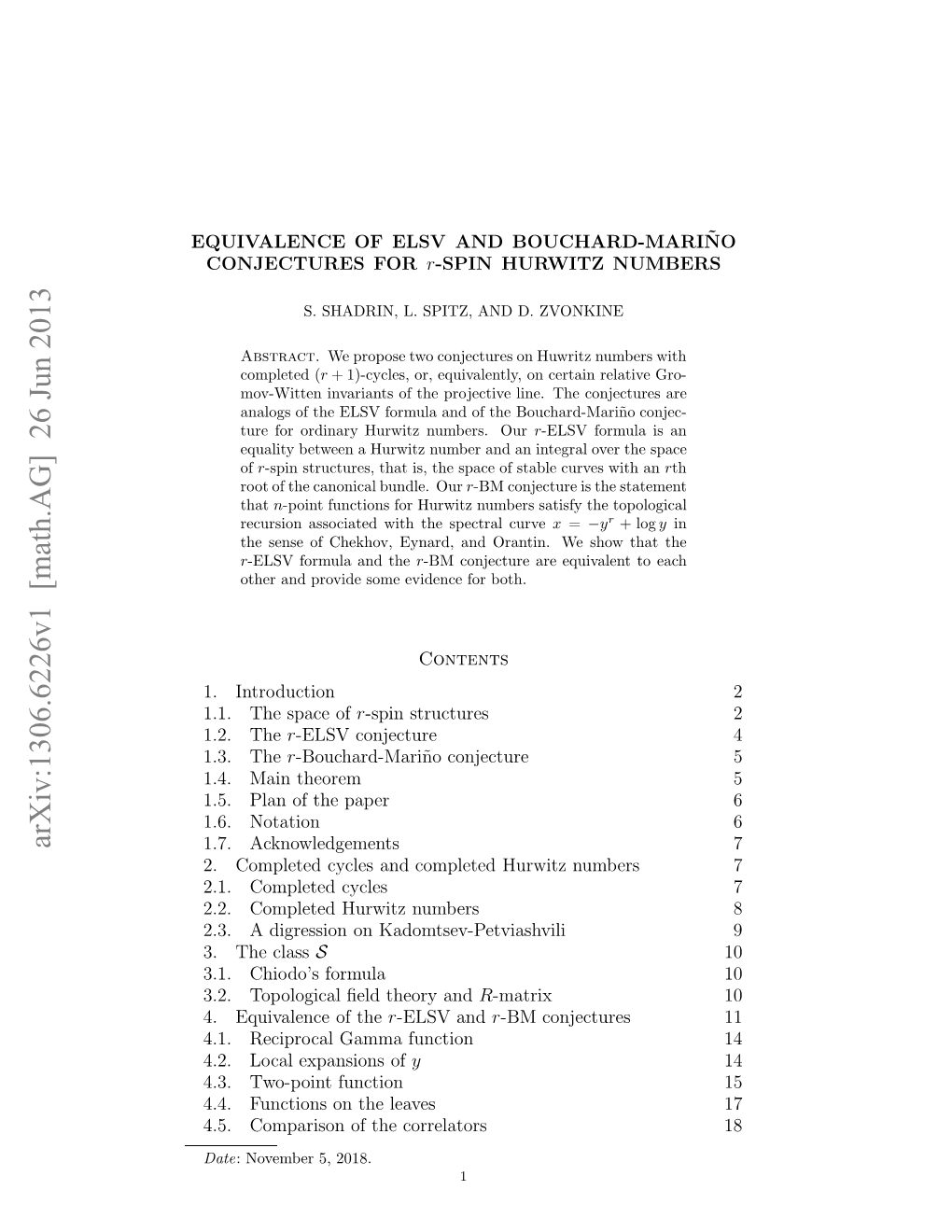 Equivalence of ELSV and Bouchard-Mari\~ No Conjectures for $ R $-Spin Hurwitz Numbers