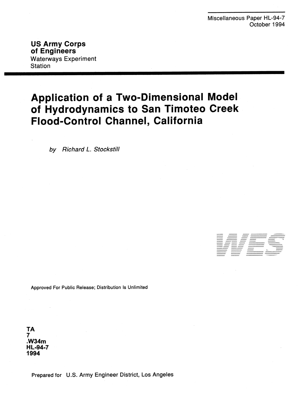 Application of a Two-Dimensional Model of Hydrodynamics to San Timoteo Creek Flood-Control Channel, California