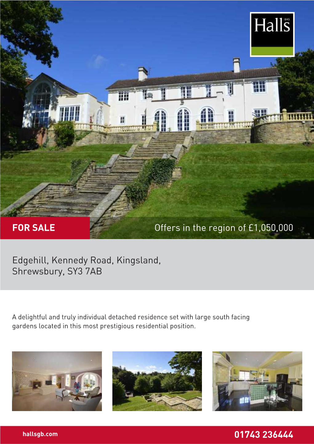 Edgehill, Kennedy Road, Kingsland, Shrewsbury, SY3 7AB