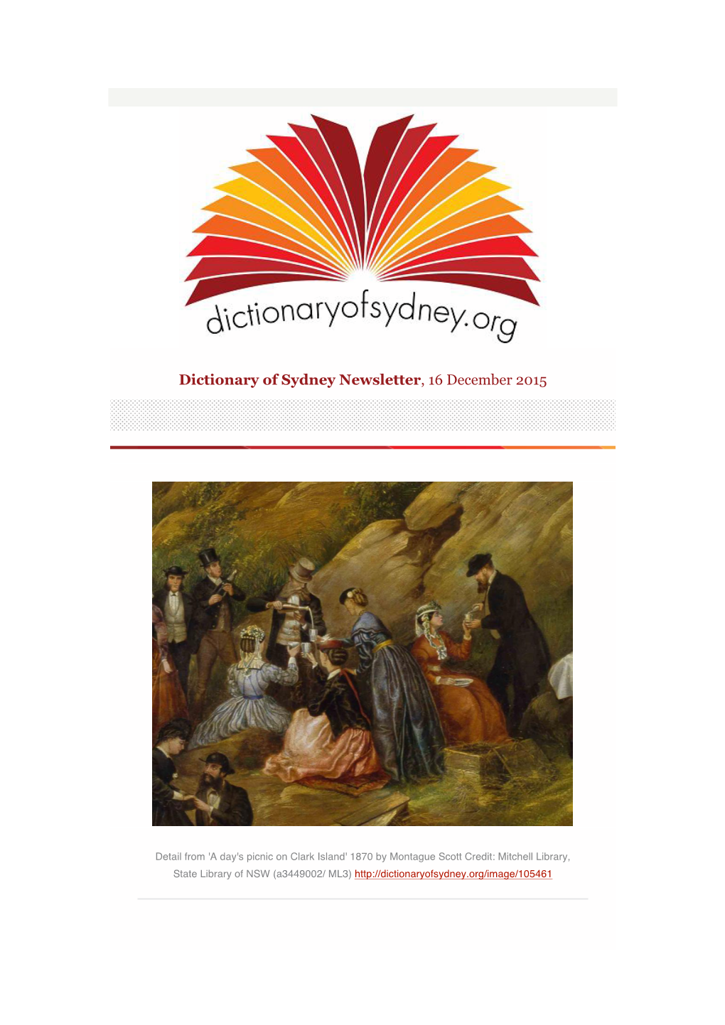 Dictionary of Sydney Newsletter, 16 December 2015