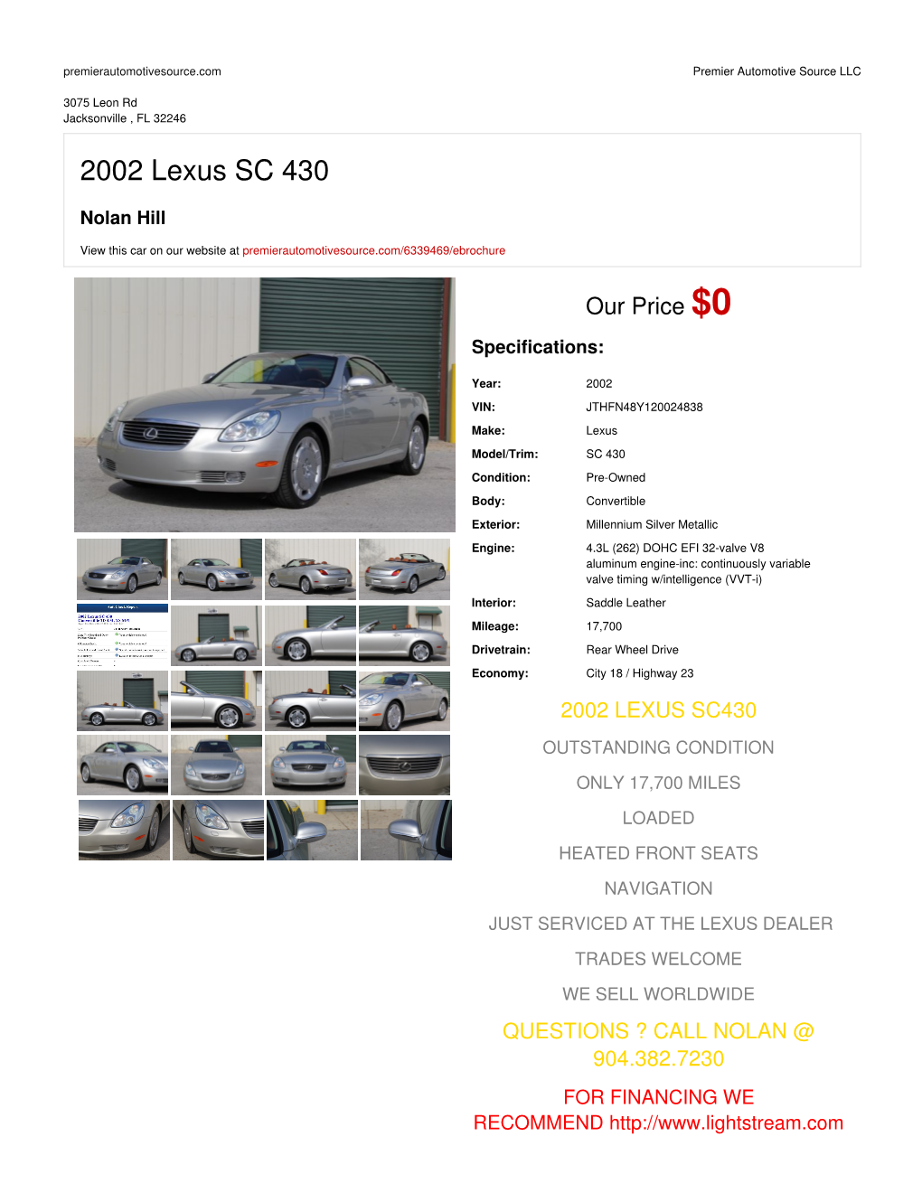 2002 Lexus SC 430