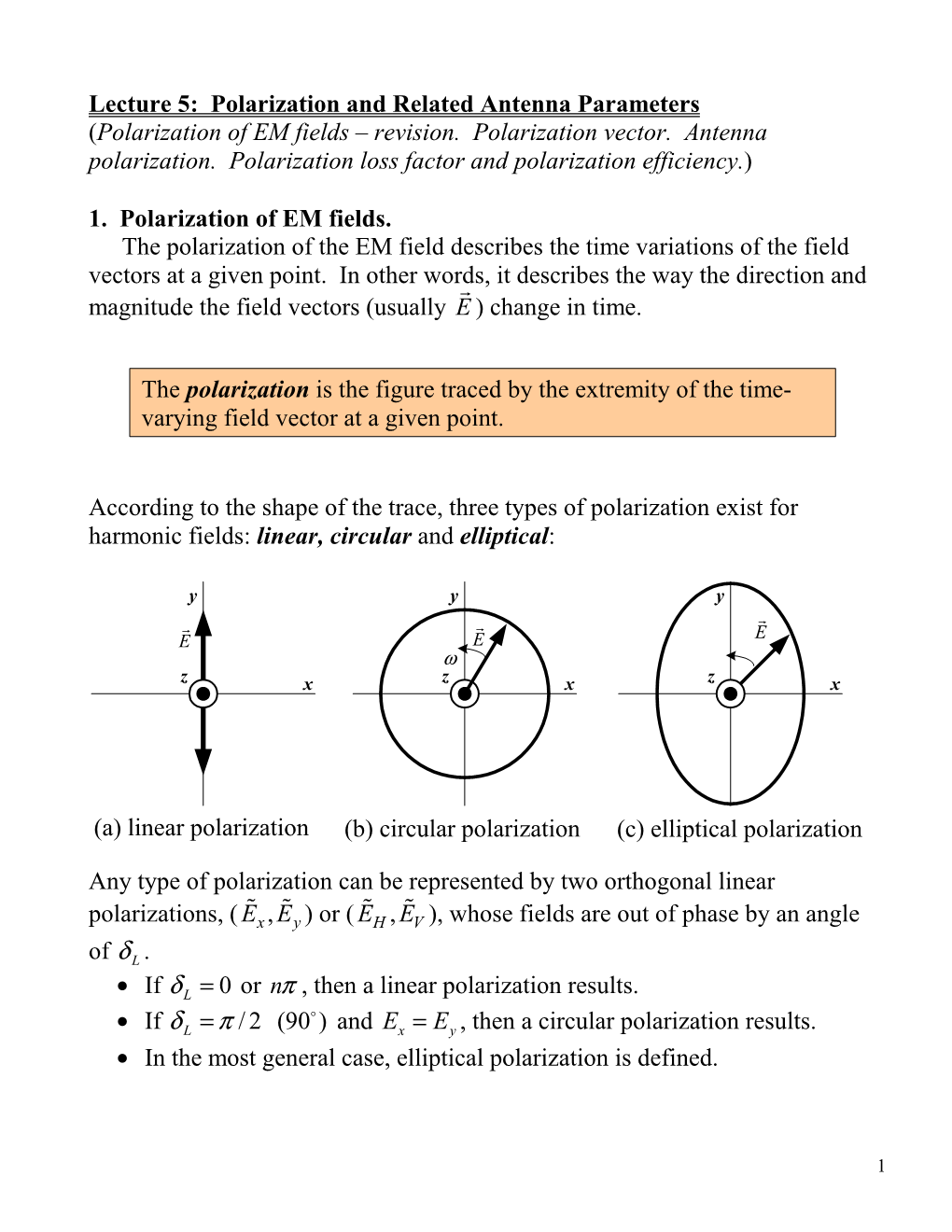 Elliptical Polarization