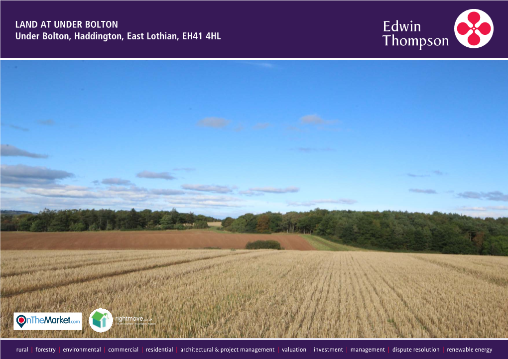 LAND at UNDER BOLTON Under Bolton, Haddington, East Lothian, EH41 4HL
