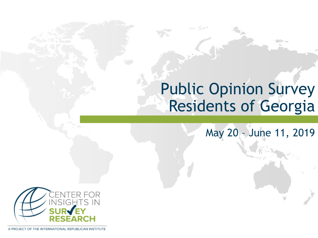 Public Opinion Survey Residents of Georgia