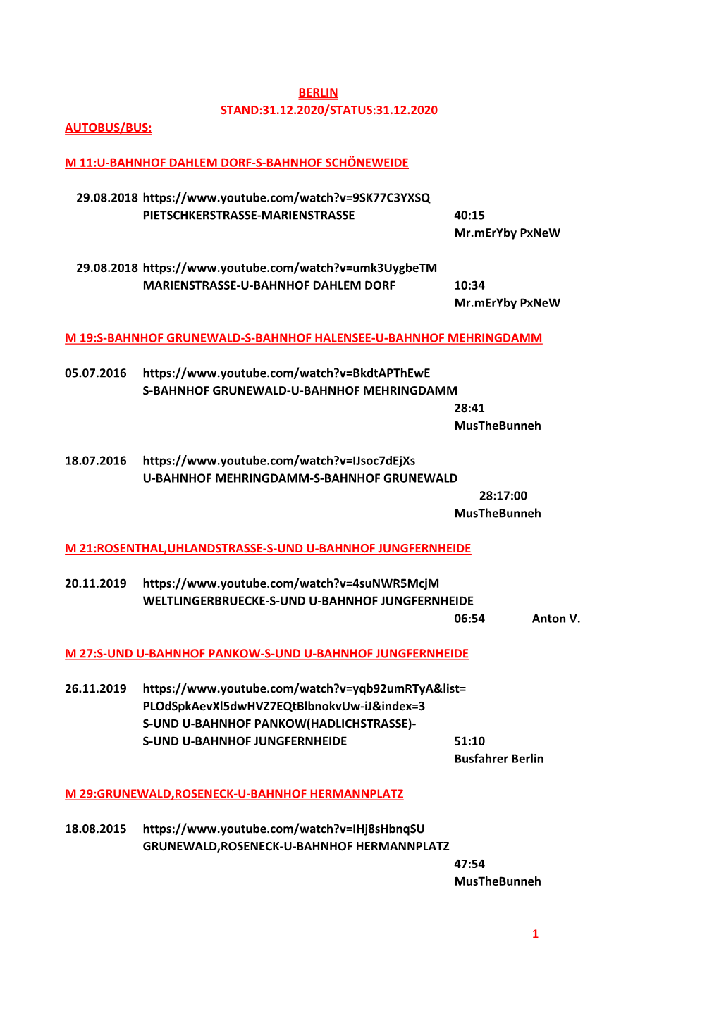 Berlin Stand:31.12.2020/Status:31.12.2020 Autobus/Bus