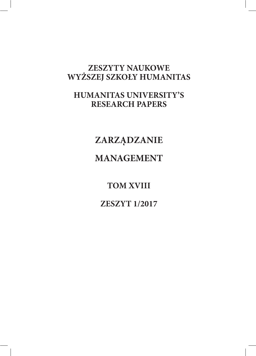 Zarządzanie Management