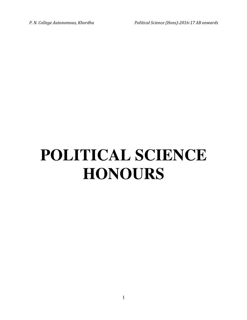 Political Science (Hons)-2016-17 AB Onwards