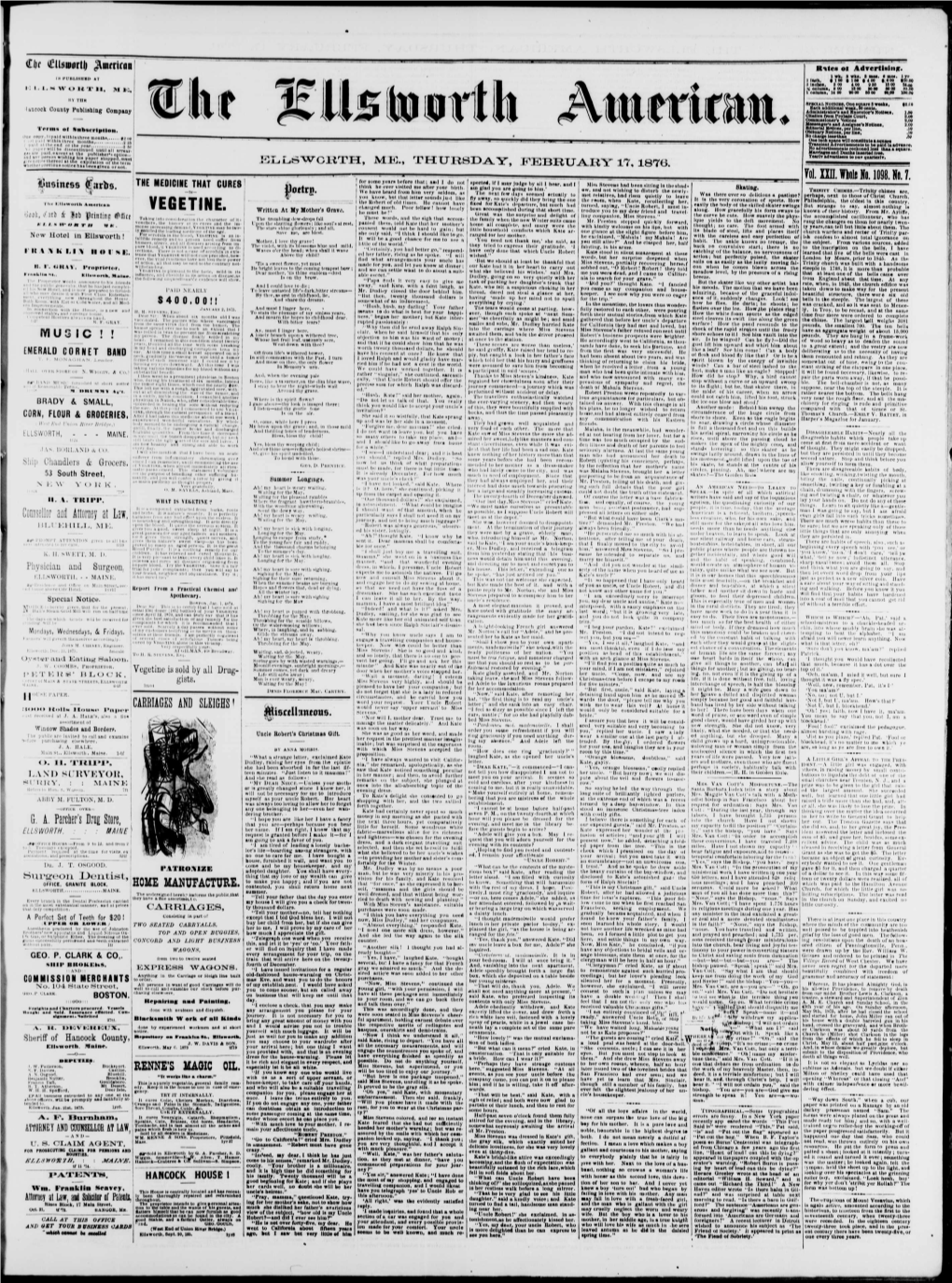 Ellsworth American : February 17, 1876