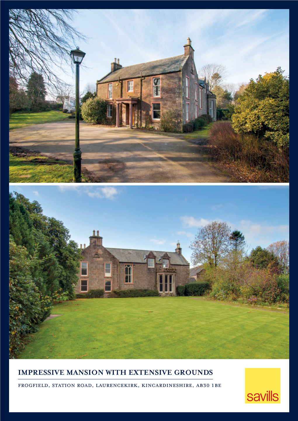 IMPRESSIVE MANSION with EXTENSIVE GROUNDS Frogfield, Station Road, Laurencekirk, Kincardineshire, Ab30 1Be Golf Course