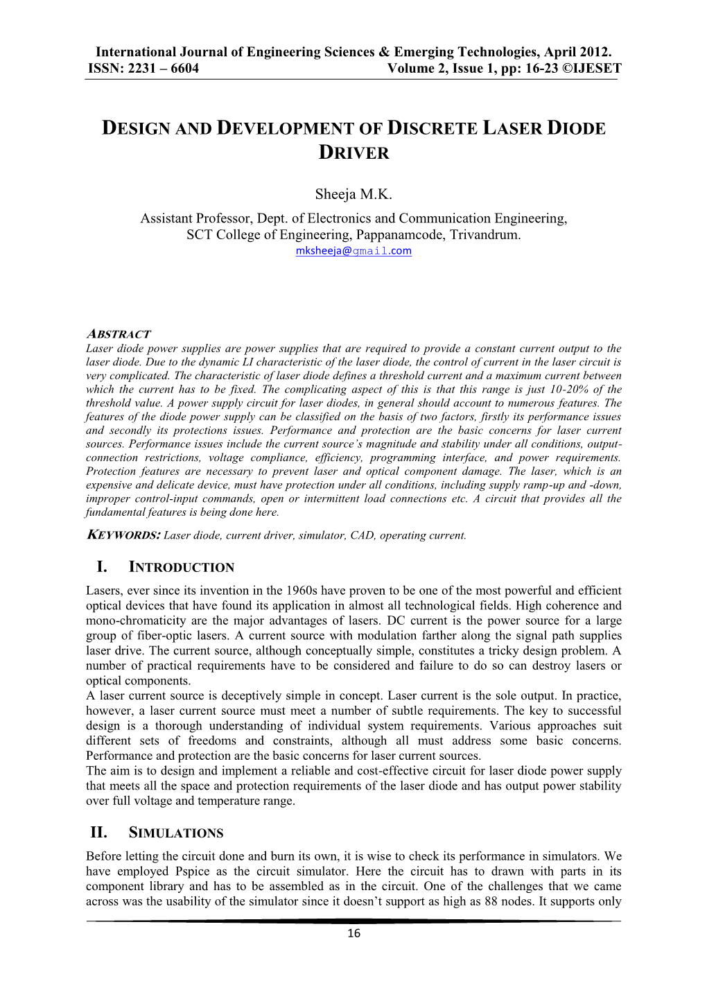 Design and Development of Discrete Laser Diode Driver