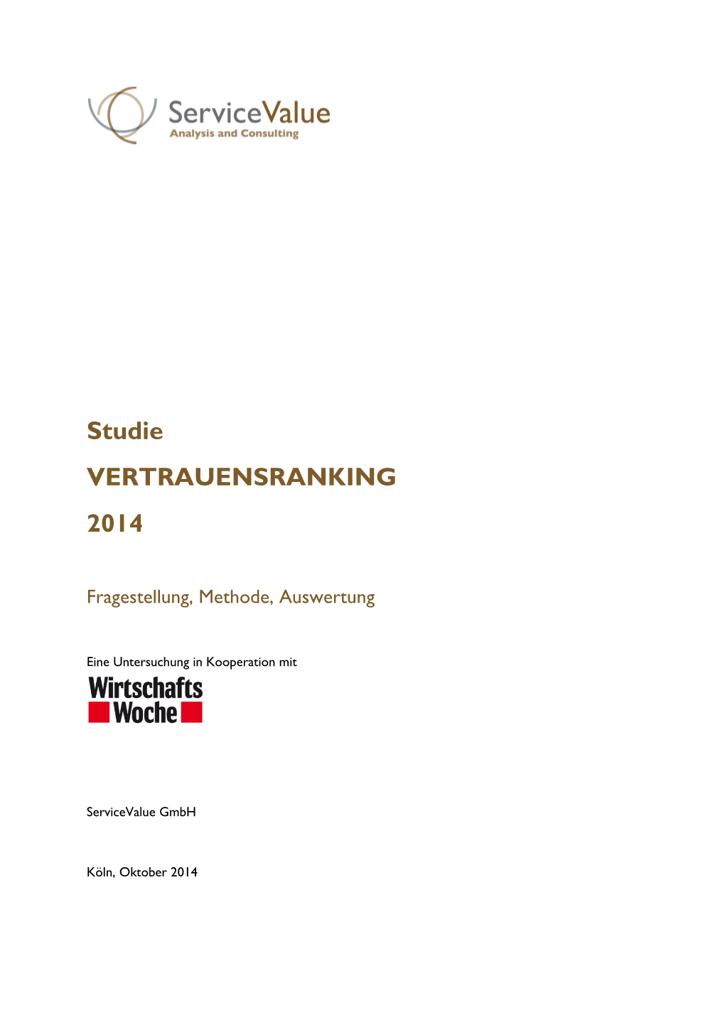 Studie VERTRAUENSRANKING 2014