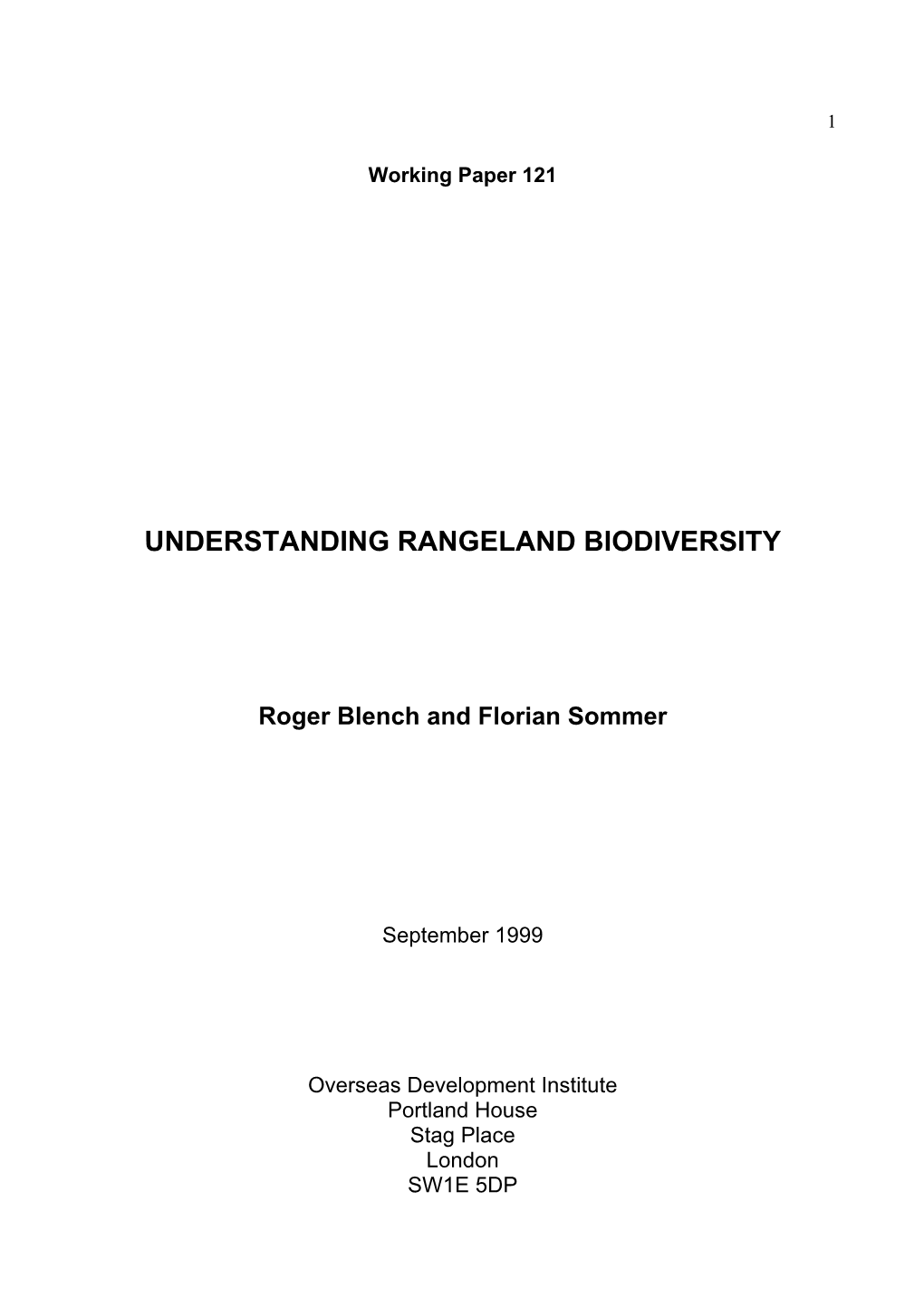 Understanding Rangeland Biodiversity