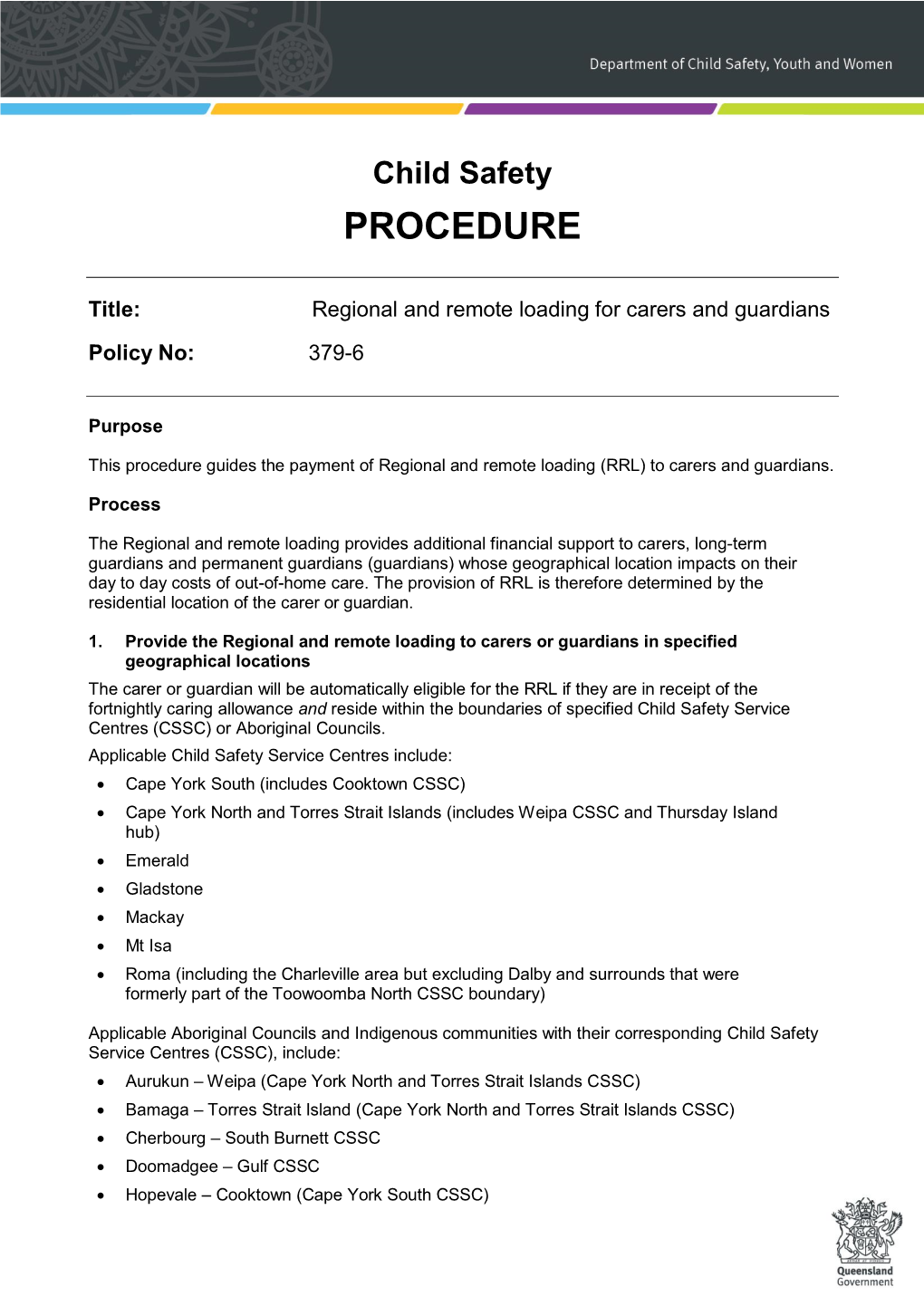 Regional and Remote Loading for Carers and Guardians