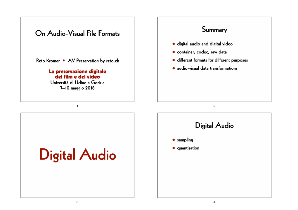 On Audio-Visual File Formats