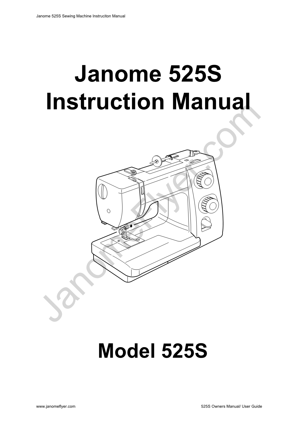 Janome 525S Manual