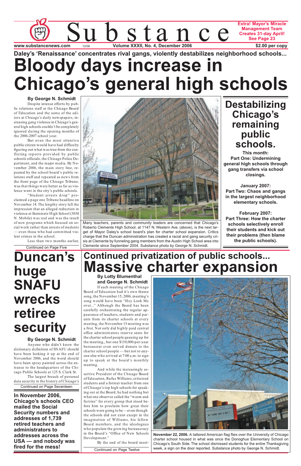 Bloody Days Increase in Chicago's General High Schools