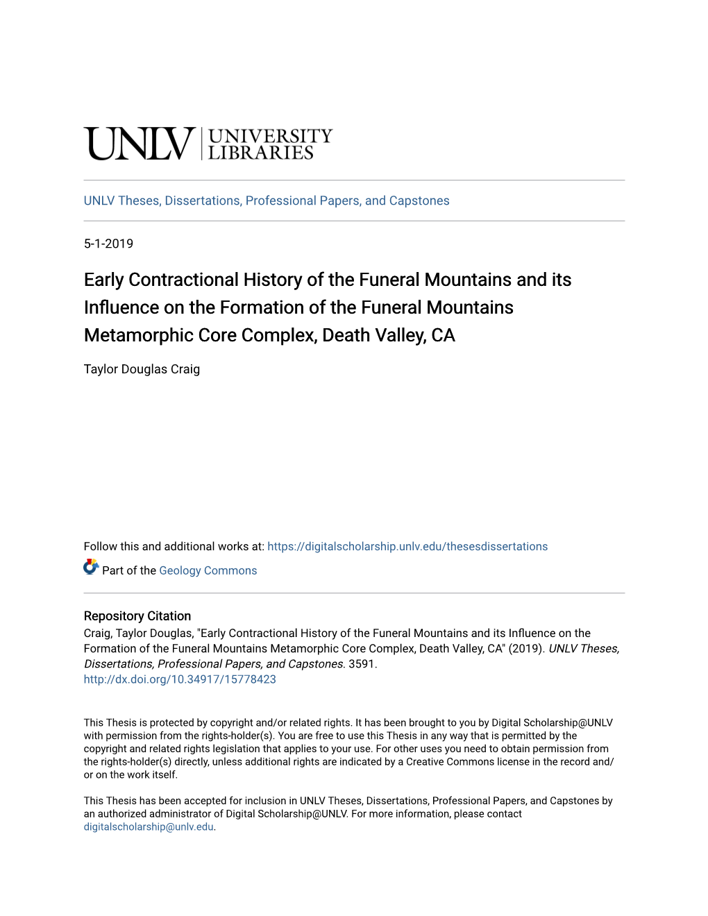 Early Contractional History of the Funeral Mountains and Its Influence on the Ormationf of the Funeral Mountains Metamorphic Core Complex, Death Valley, CA