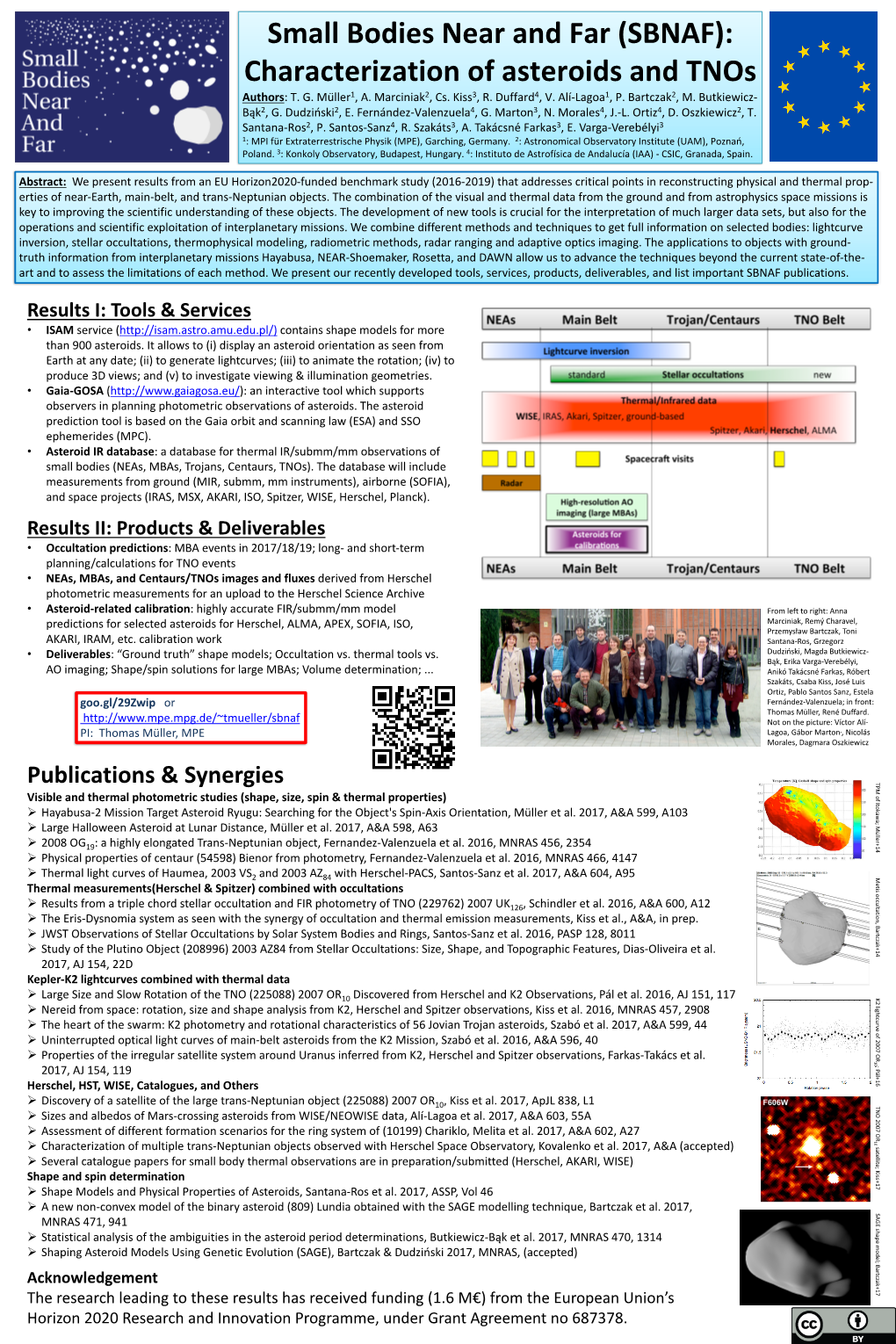 Characterization of Asteroids and Tnos Authors: T